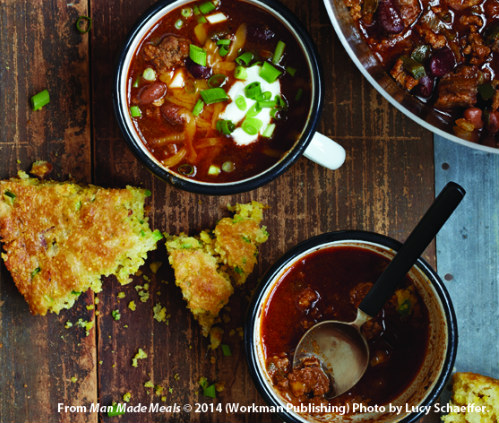 Chili with cornbread