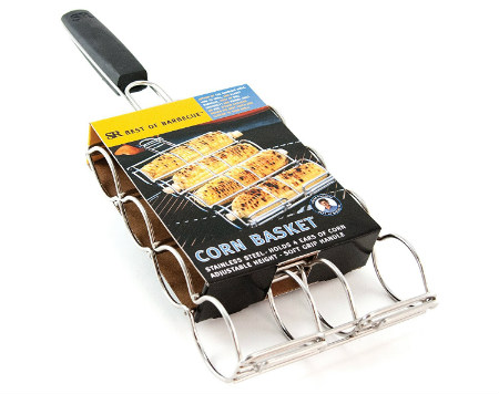 Corn grilling basket