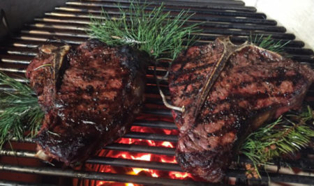Spruce-Grilled Steak
