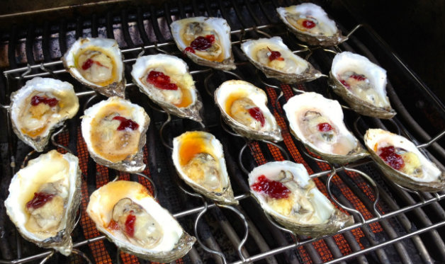 Oysters on the grill