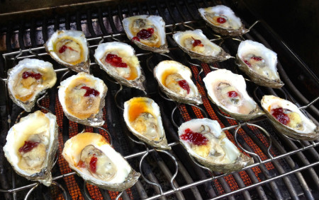 Oysters on the grill