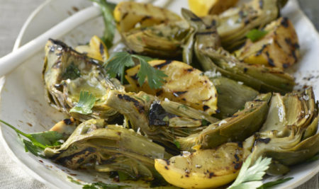 Grilled and Smothered Artichokes