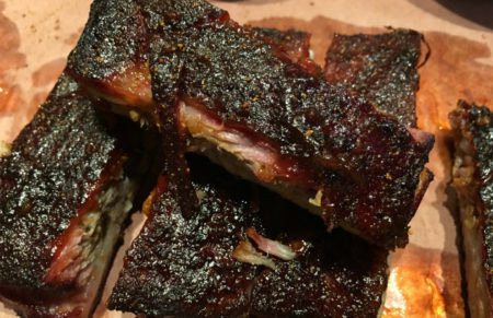 Ribs on butcher paper