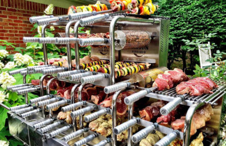 Carson Rodizio rotisserie loaded with food