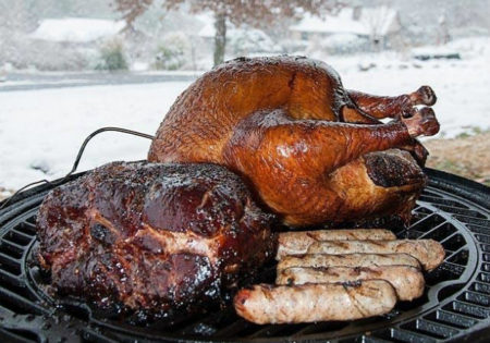 Winter grilling
