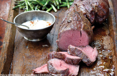 Beef tenderloin with horseradish sauce