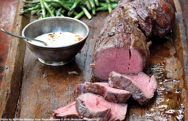Beef tenderloin with horseradish sauce