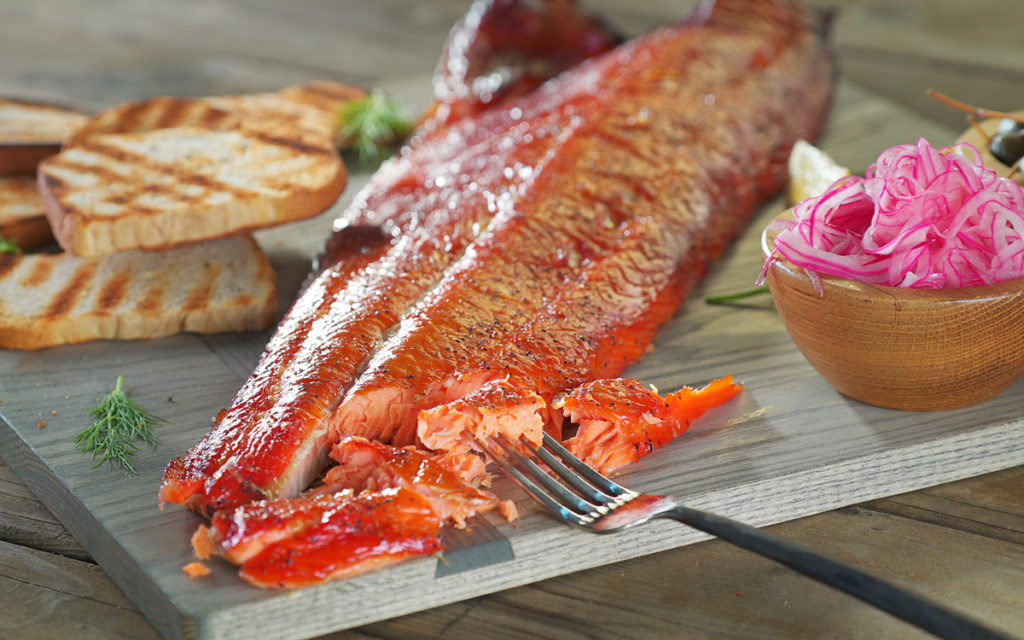 Maple-Cured and Smoked Salmon