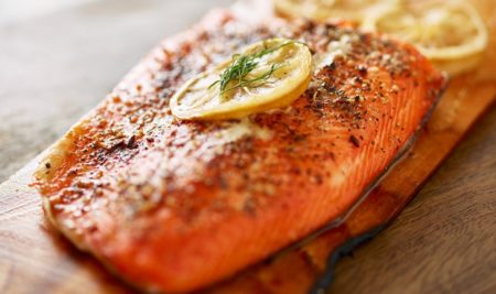 Fennel Pepper Planked Salmon