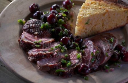 Grilling with Cherry Wood and Fresh Cherries