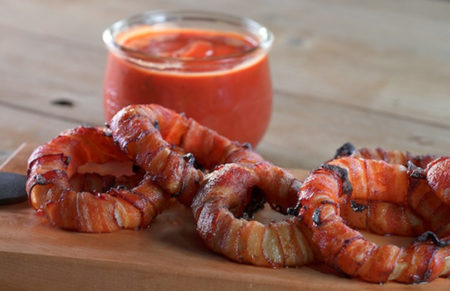 Bacon Maple Grilled Onion Rings