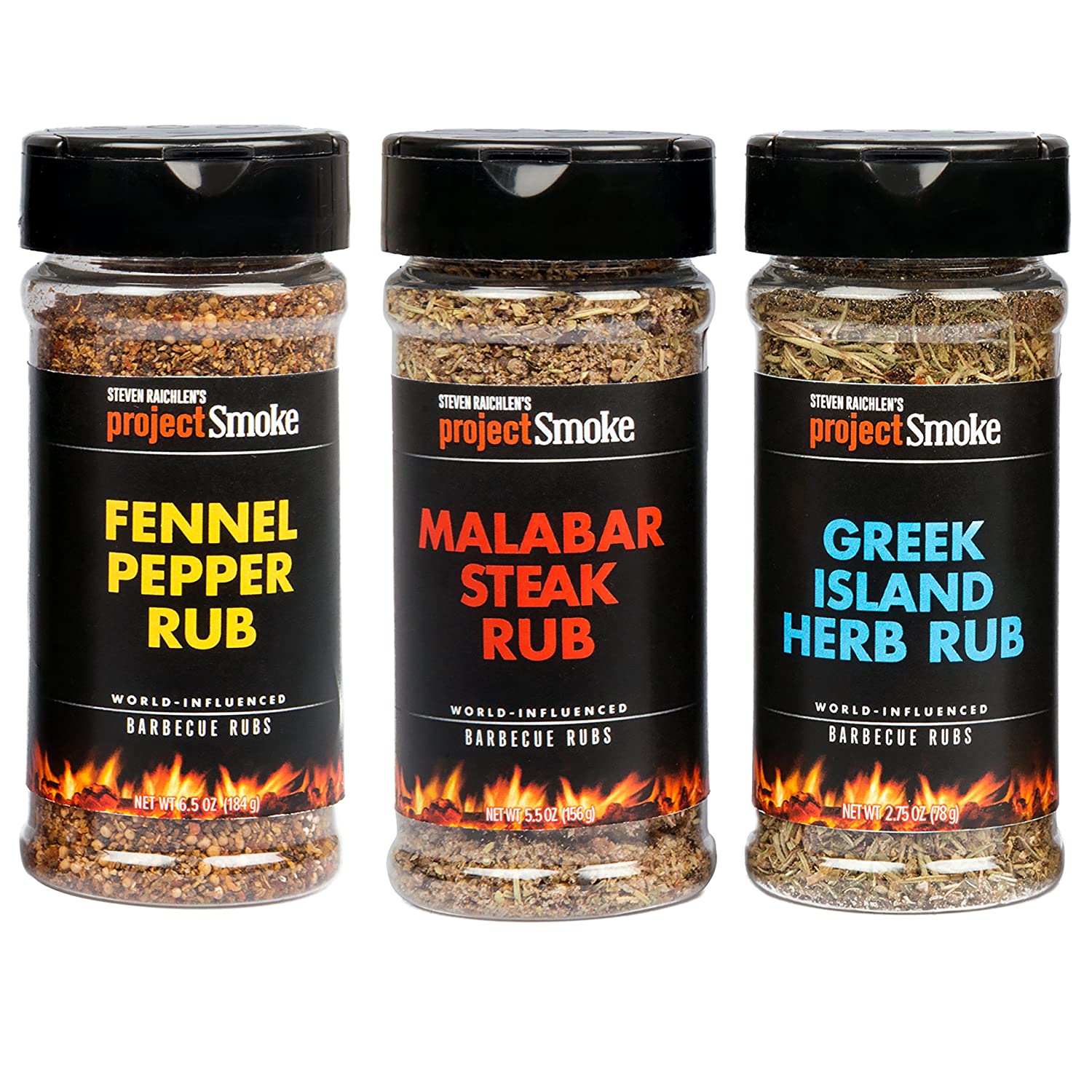Steven Raichlen Project Smoke BBQ Spice Rub Seasoning 3 Pack