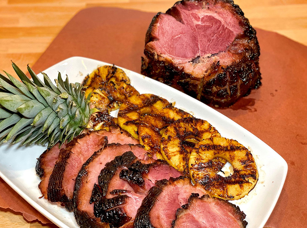 Mangalitsa Ham with Jamaican Jerk Pineapple Brown Sugar Glaze