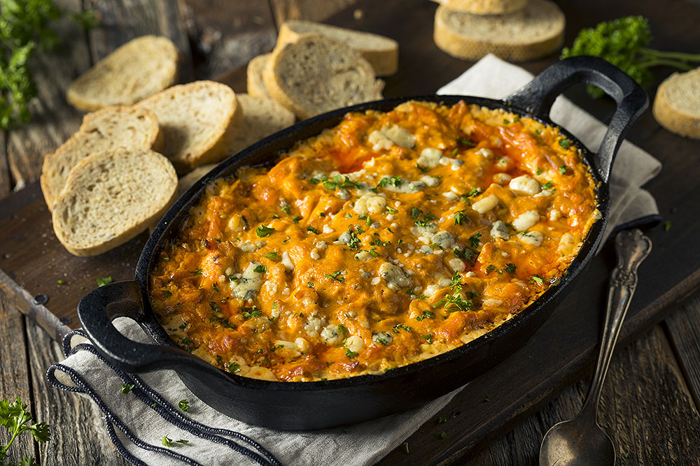 Smoked Roasted Buffalo Chicken Dip - Recipes for February