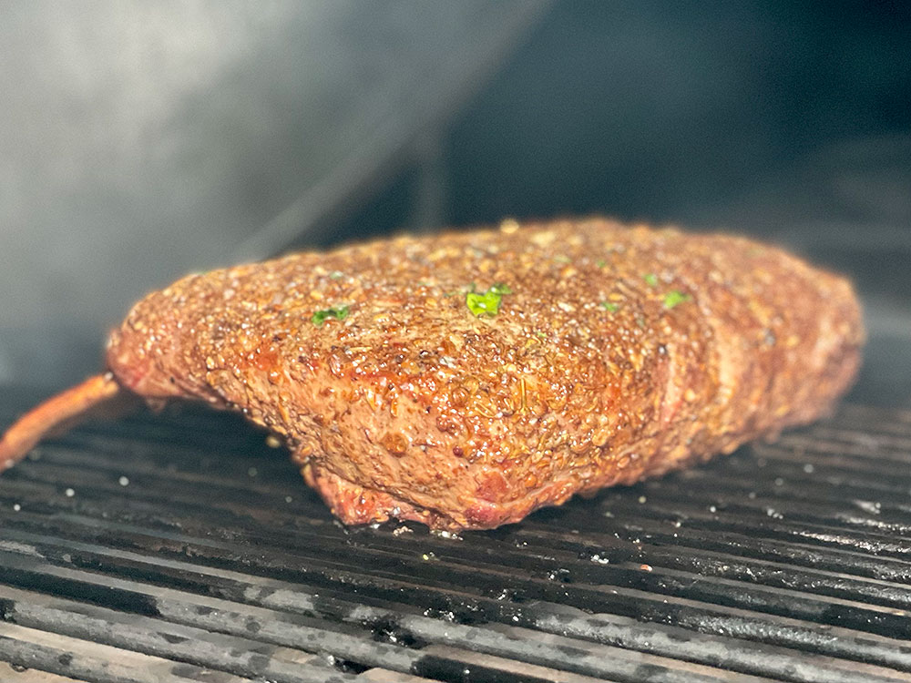 Rack og Lamb in the Big Green Egg