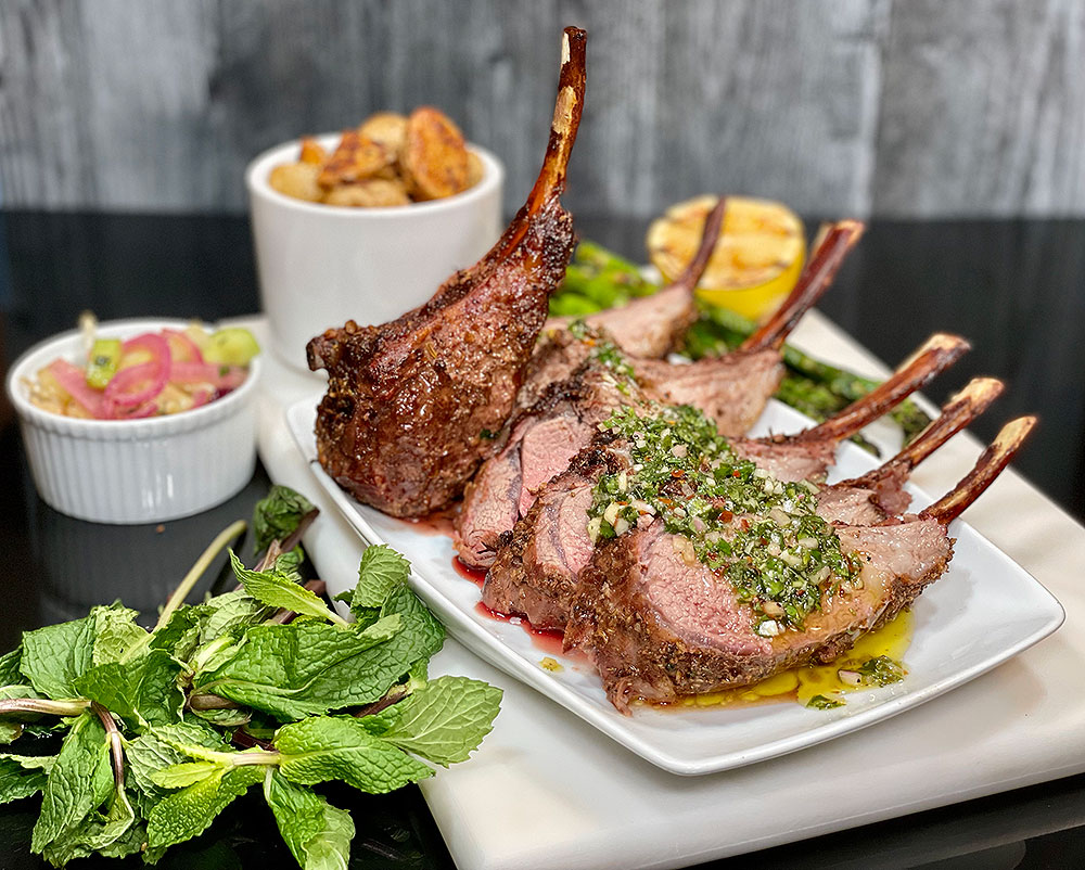 Grilled Rack of Lamb with Fresh Herb Wet Rub - The Mountain Kitchen