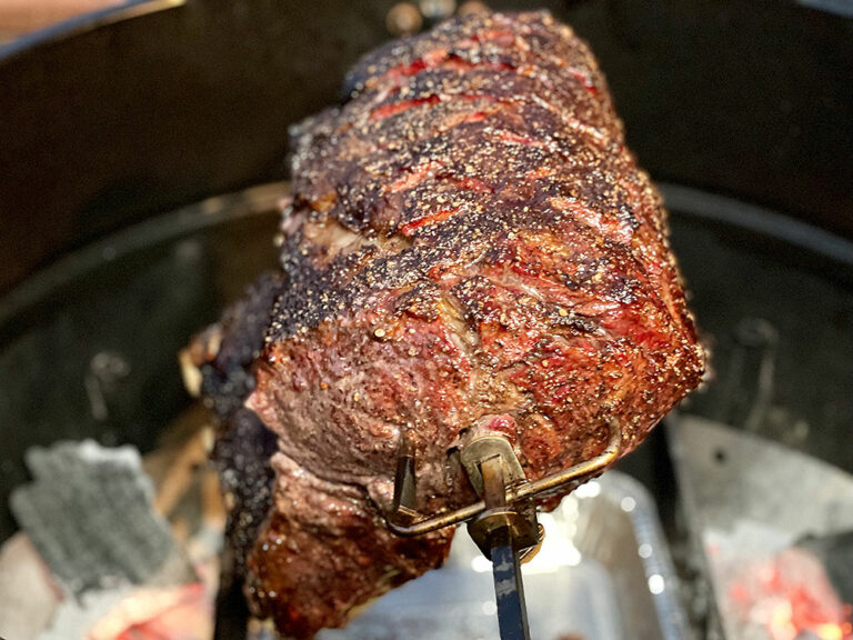 Rotisserie Prime Rib for the Holidays