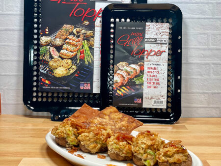 Crab Rangoon Stuffed Mushrooms with Oscarware Grill Toppers