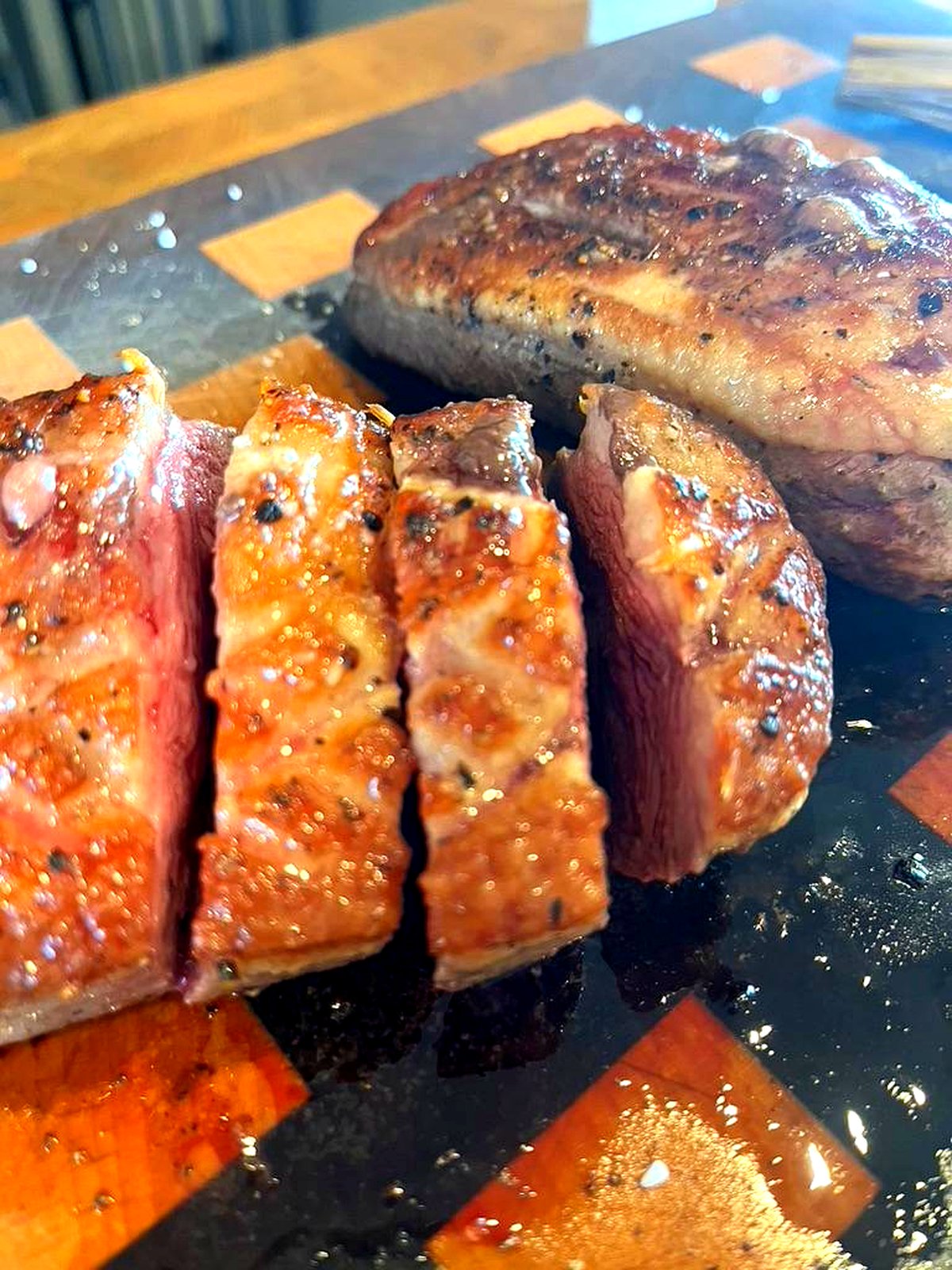 Crispy Skin Duck Breasts with Cherry Horseradish Relish - Project Griddle recipes