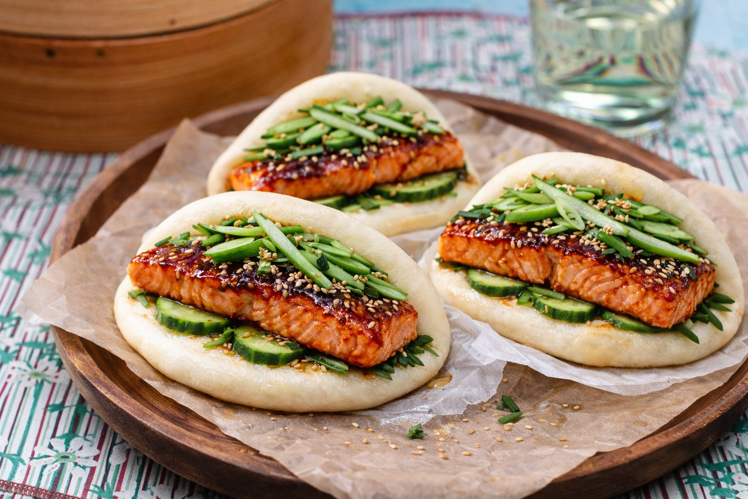 Salmon Teriyaki Buns