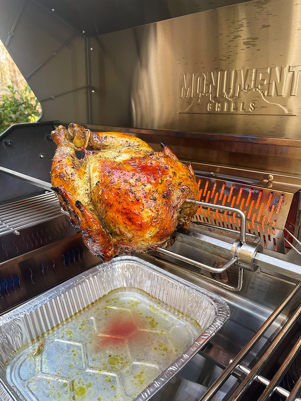 Monument Grills - Rear Burner - Rotisserie Chicken