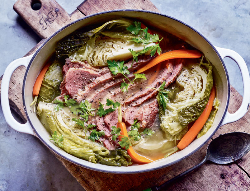 Smoked Corned Beef and Cabbage