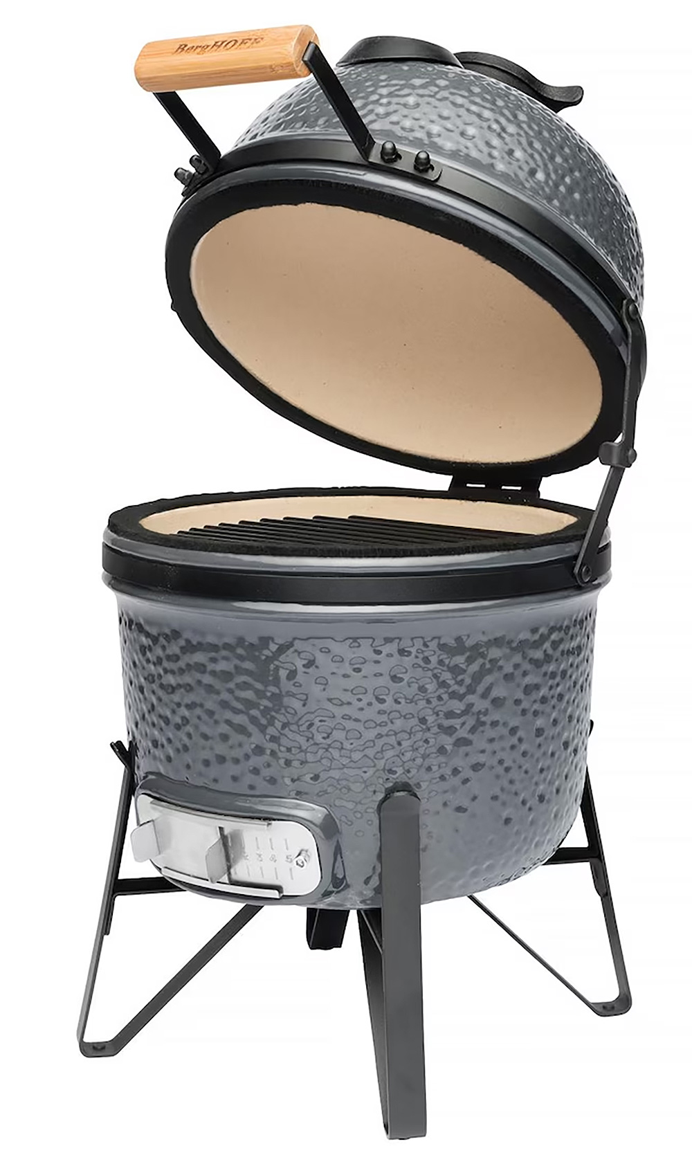 BergHOFF's 13 Inch Bluestone Gray Ceramic BBQ Grill