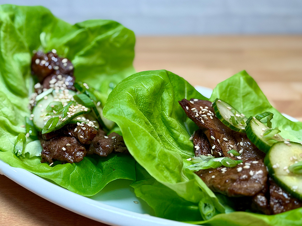 Back to Basics: Griddled Bulgogi Steak Lettuce Wraps
