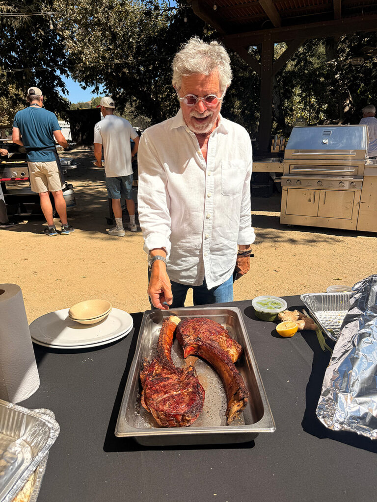 Steven Raichlen with a Beef Tomahawk